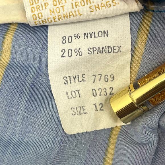 Vintage Sirena 1 Piece Striped Ruffle Removable Straps Retro Bathing Swim Suit - Picture 9 of 12